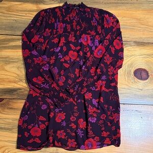 Sanctuary Floral Mini Dress - Red & Purple